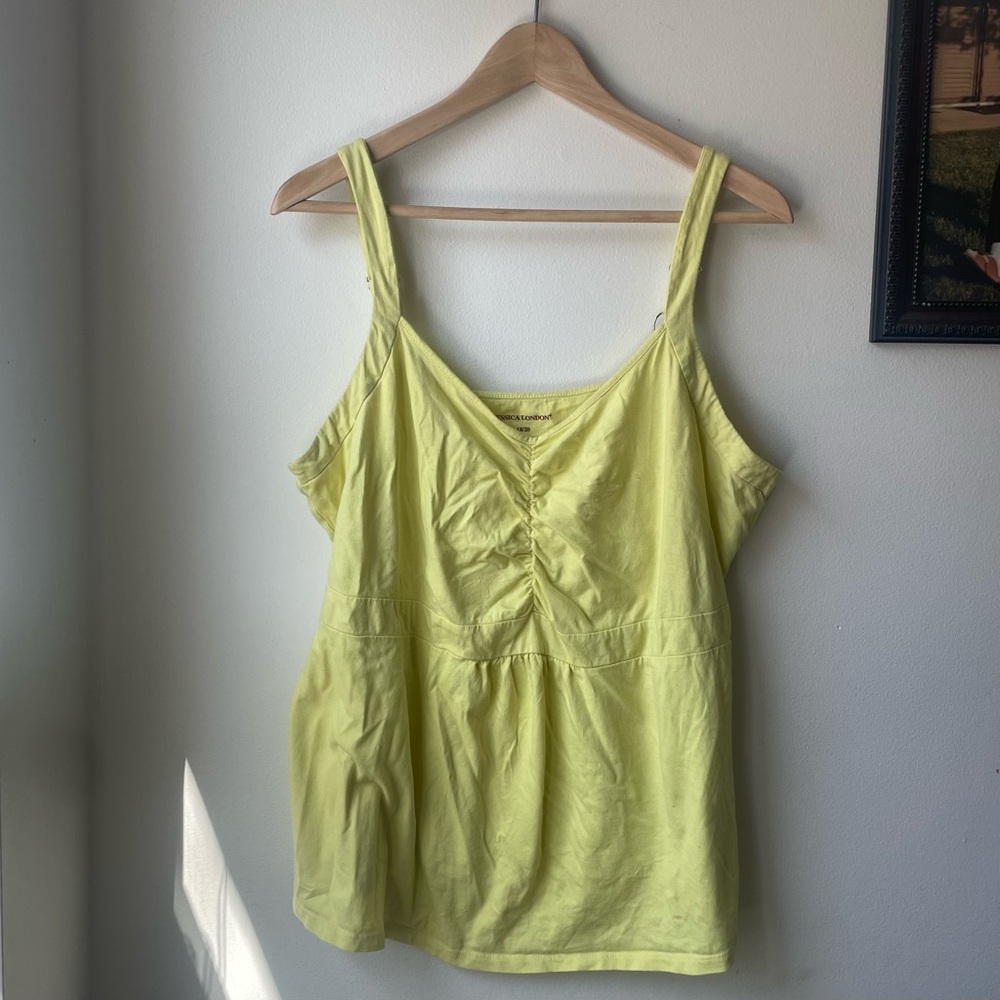 y2k yellow 90s cami tank top